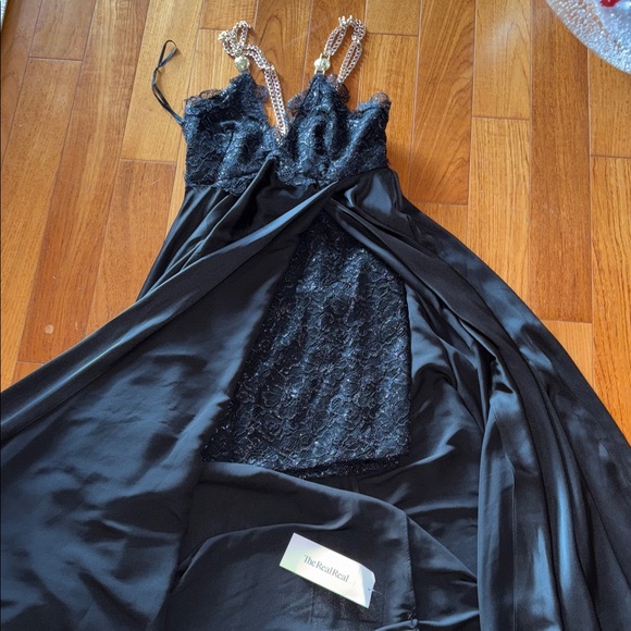 Italy Elegant Black Evening Gown les bourdelles des garcons size S - Picture 5 of 9